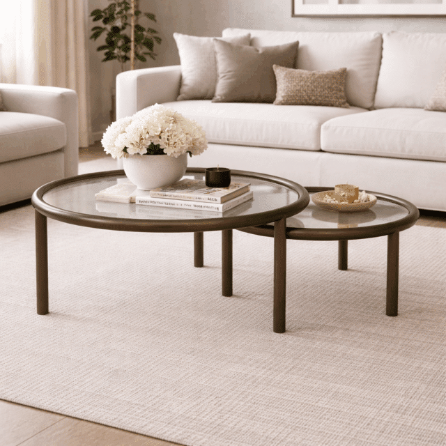 Eleonora salontafel Circo set van 2 glas