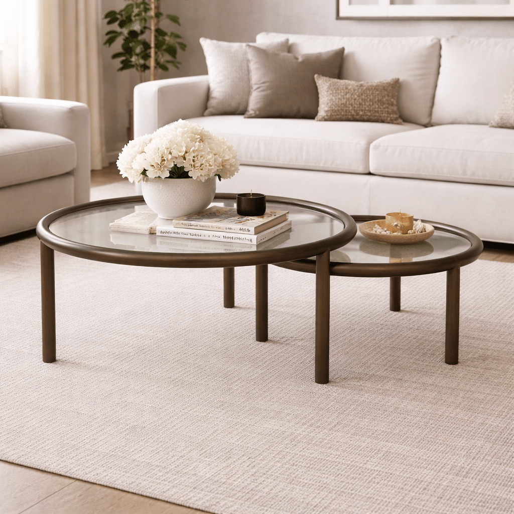 Eleonora salontafel Circo set van 2 glas