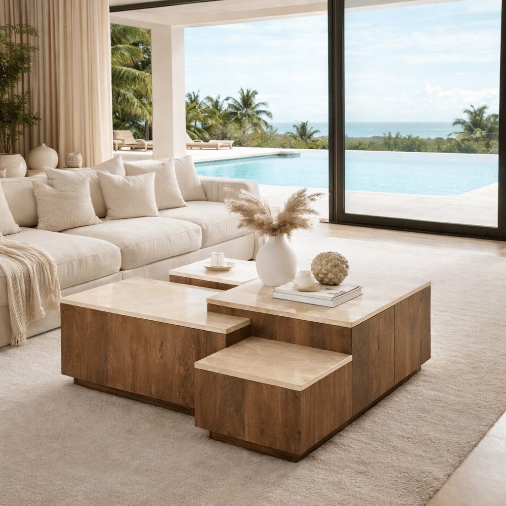 Eleonora salontafel Quido 105x89x37 cm marmer