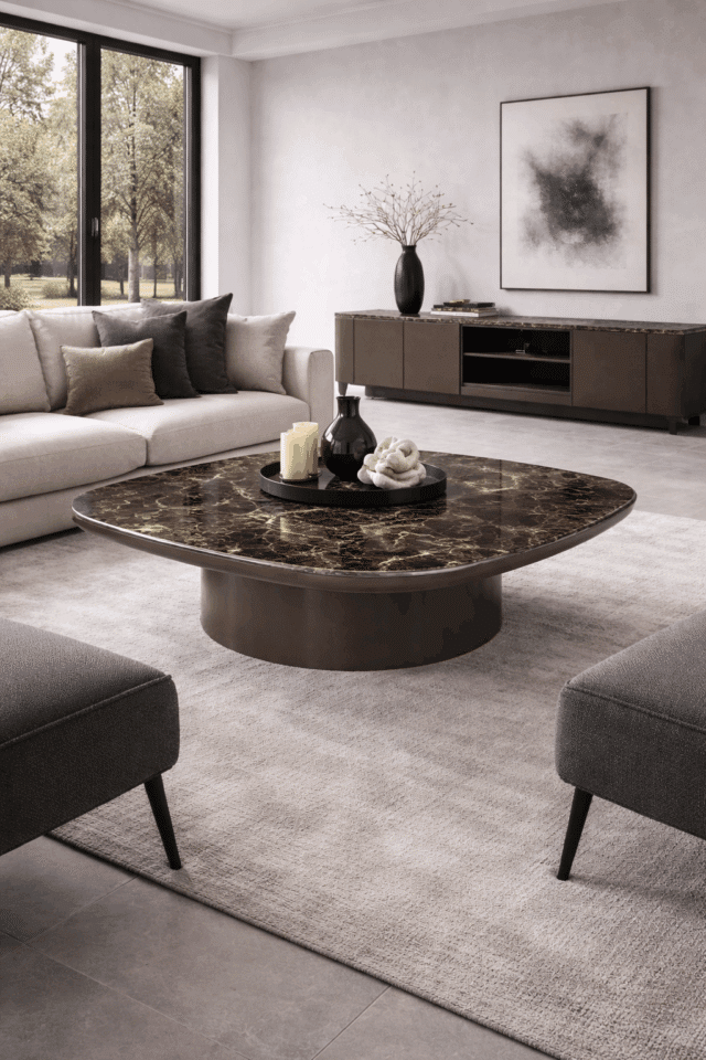 Richmond Interiors Salontafel Almundi 100x100x30 Cm Keramiek