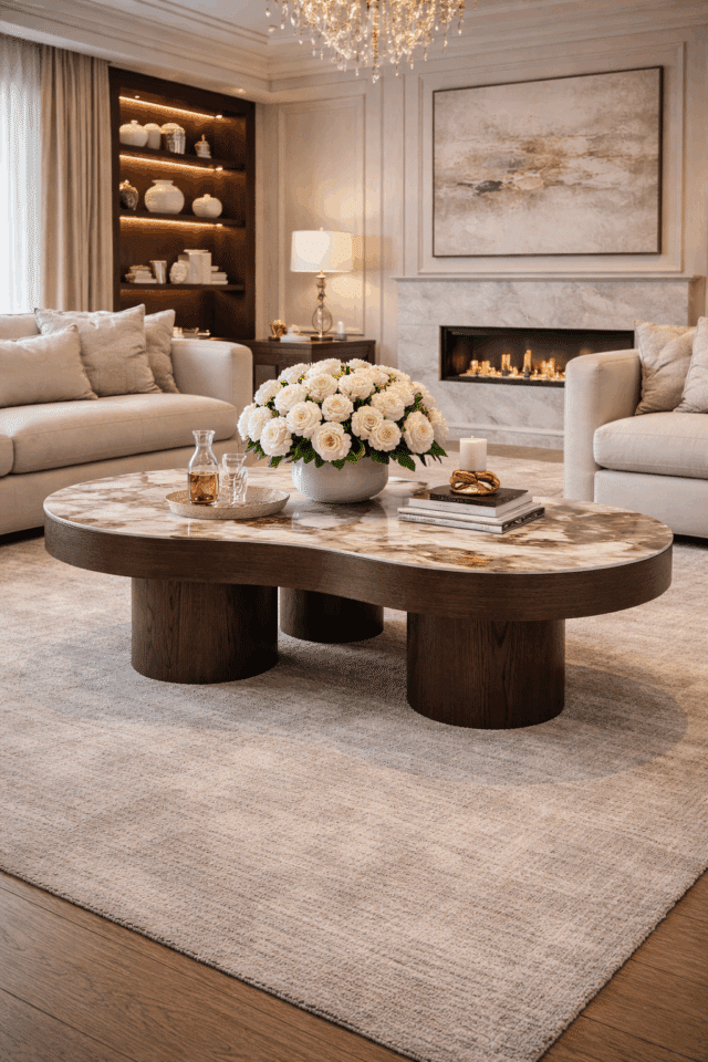 Richmond Interiors salontafel Langford 140x100x32 cm keramiek