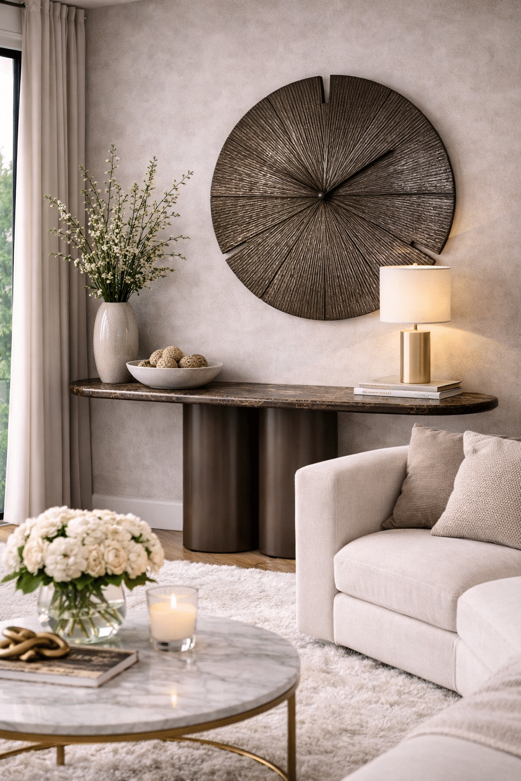 Richmond Interiors wandtafel Almudi 120x40x76 cm keramiek Richmond Interiors wandtafel Almudi 120x40x76 cm keramiek