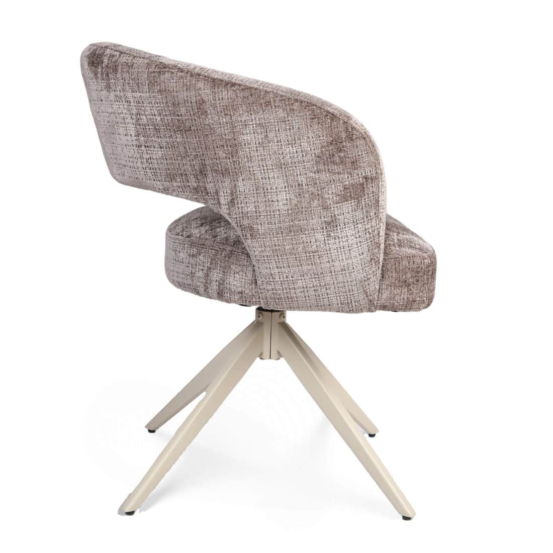 Starfurn Draaibare Eetkamerstoel Demi Met Armleuning Clay Poot Zand