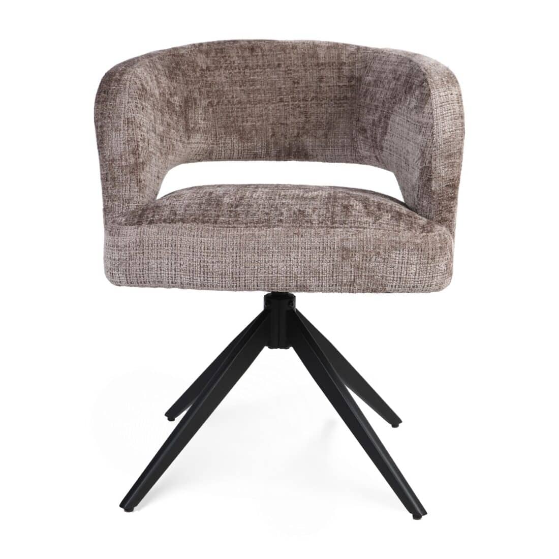 Starfurn Draaibare Eetkamerstoel Demi Met Armleuning Clay Poot Zwart