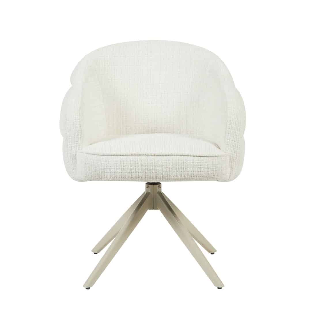 Starfurn Draaibare Eetkamerstoel Bella Off White Poot Zand