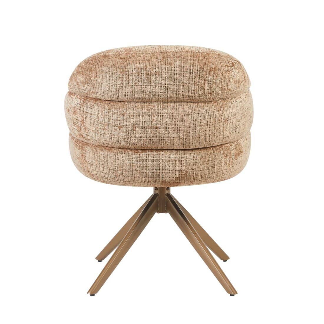 Starfurn Draaibare Eetkamerstoel Bella Cinnamon Poot Brons Starfurn Draaibare Eetkamerstoel Bella Cinnamon Poot Brons