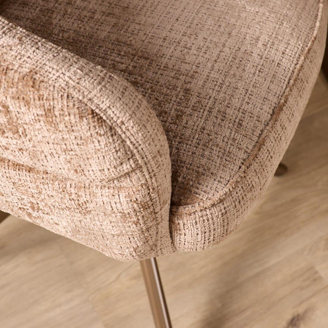 Starfurn Draaibare Eetkamerstoel Bella Cinnamon Poot Brons Starfurn Draaibare Eetkamerstoel Bella Cinnamon Poot Brons