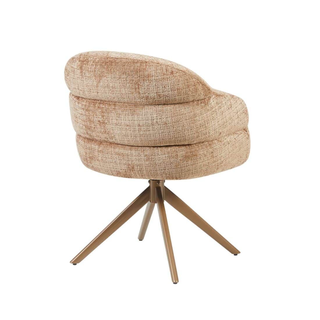 Starfurn Draaibare Eetkamerstoel Bella Cinnamon Poot Brons Starfurn Draaibare Eetkamerstoel Bella Cinnamon Poot Brons