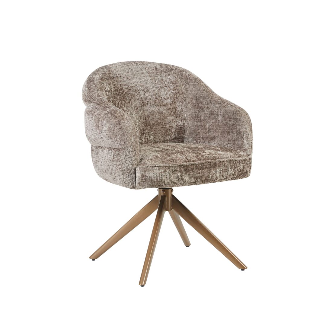 Starfurn Draaibare Eetkamerstoel Bella Clay Poot Brons