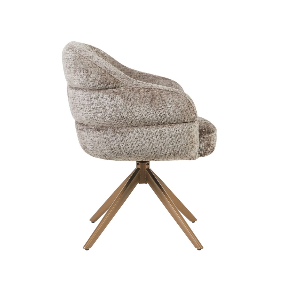 Starfurn Draaibare Eetkamerstoel Bella Clay Poot Brons