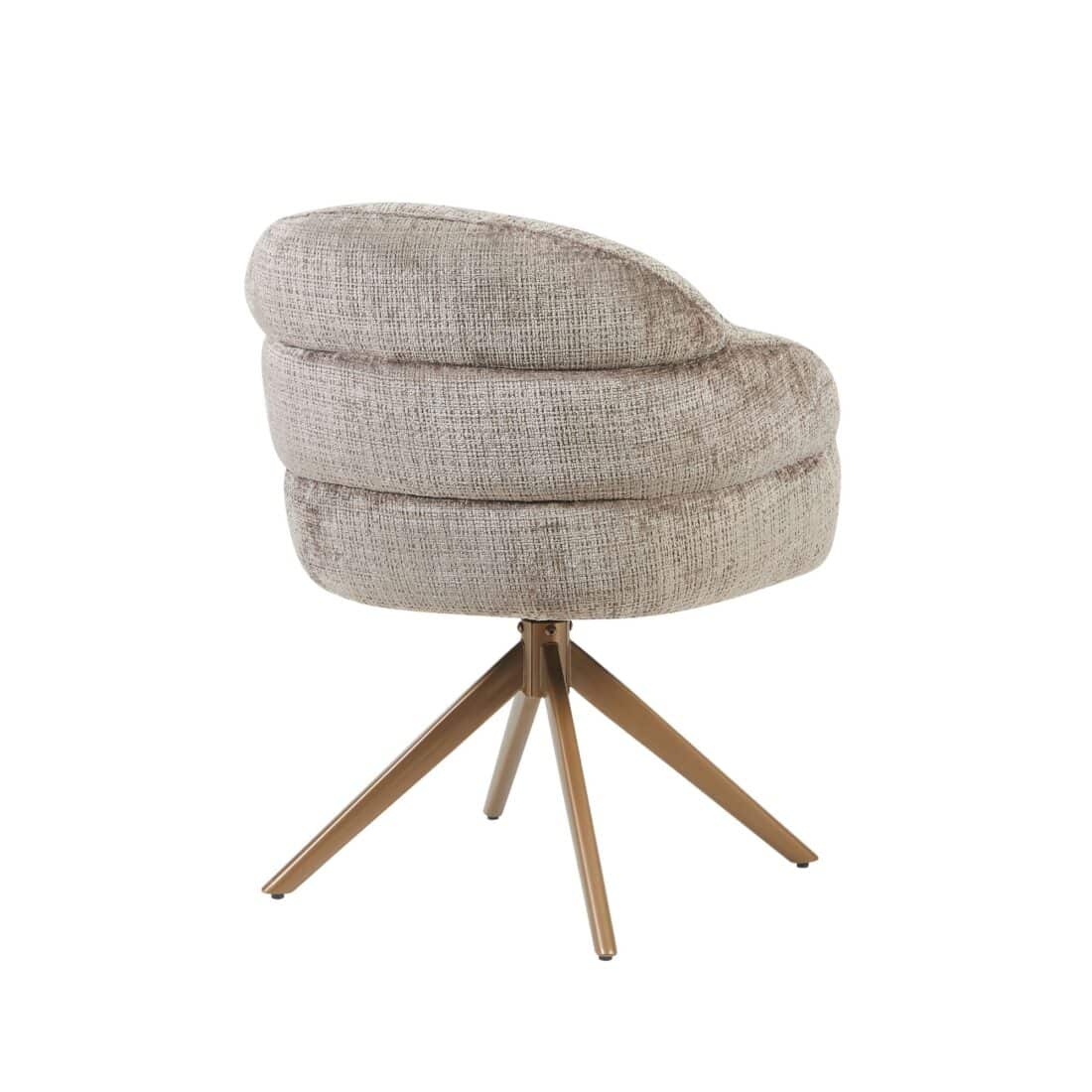 Starfurn Draaibare Eetkamerstoel Bella Clay Poot Brons