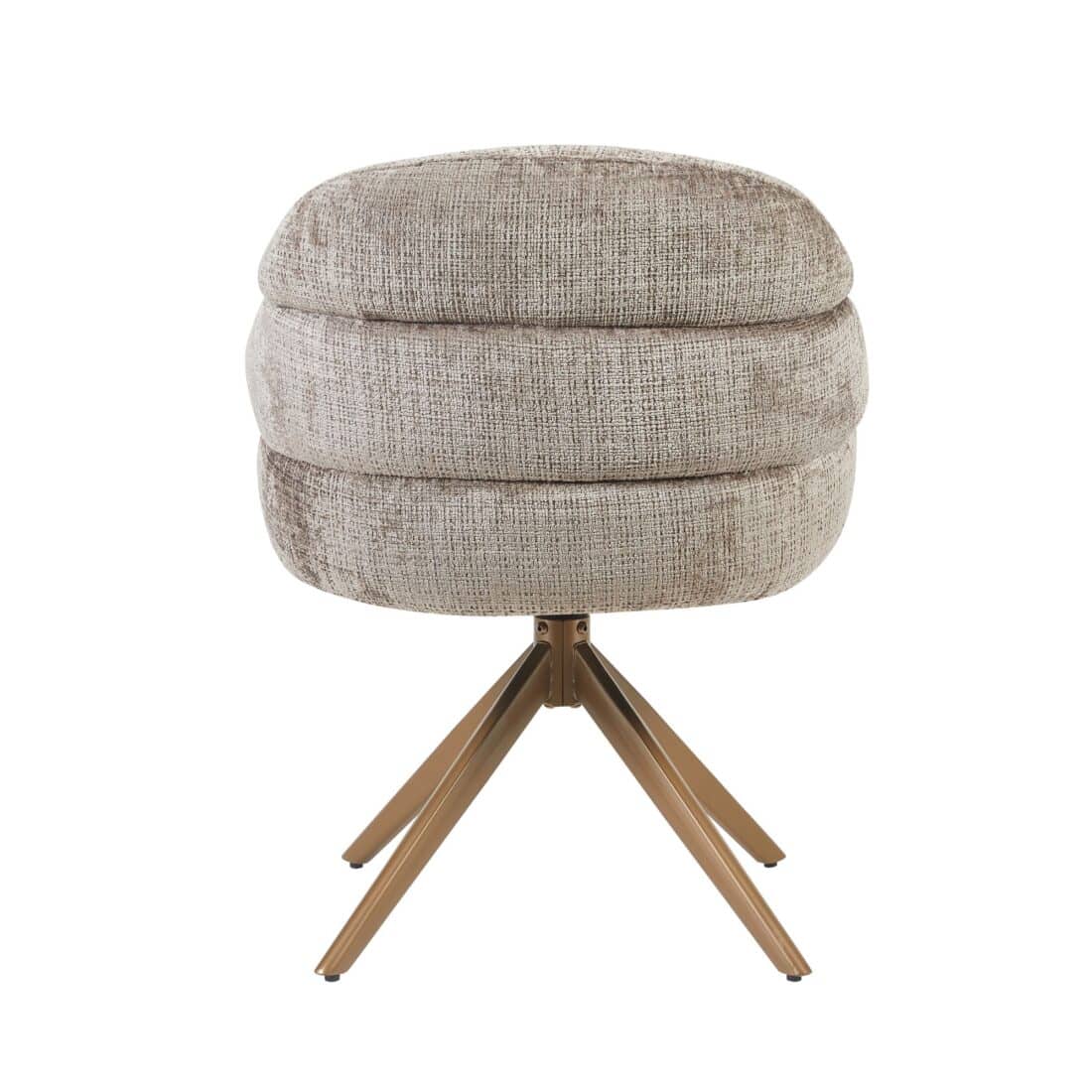 Starfurn Draaibare Eetkamerstoel Bella Clay Poot Brons