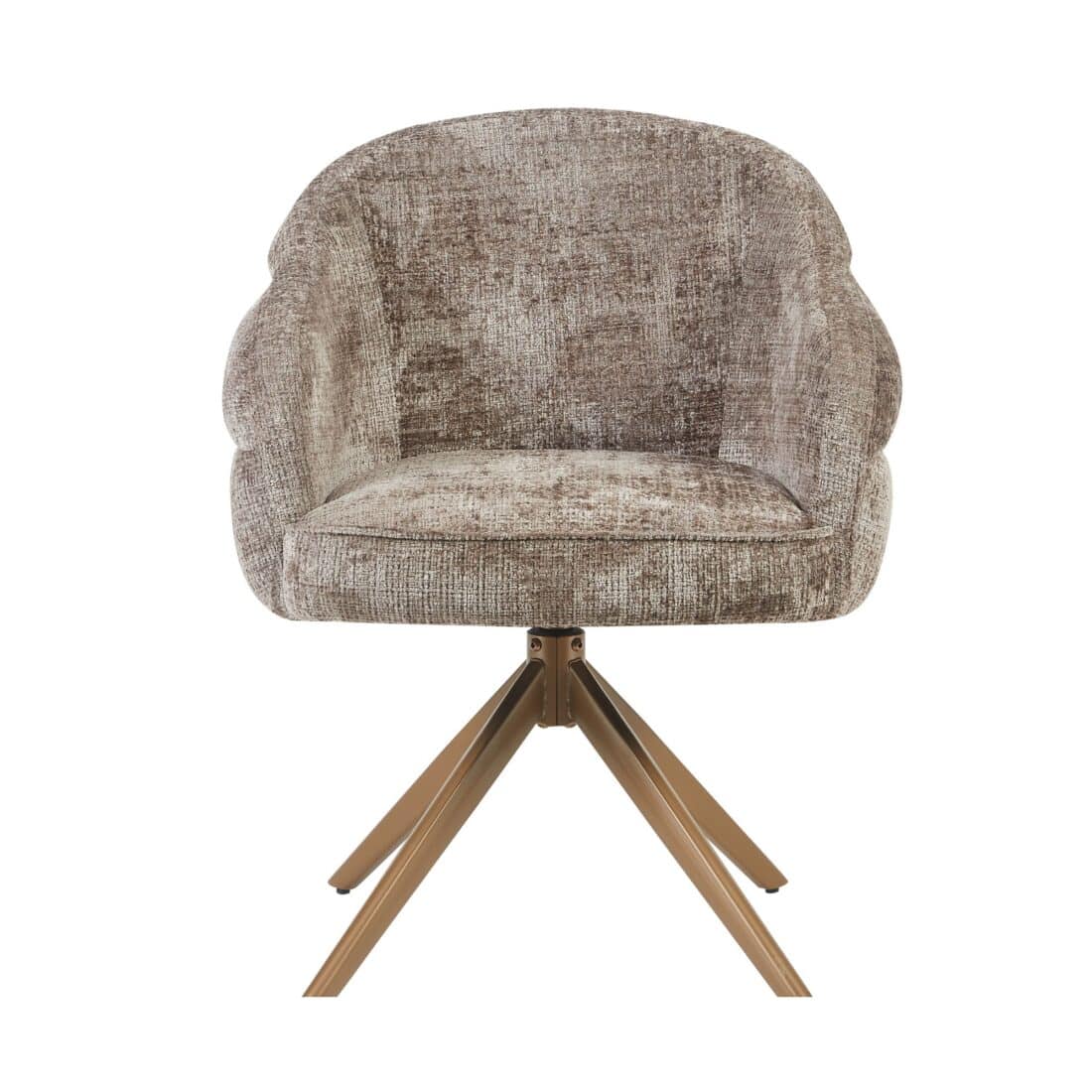 Starfurn Draaibare Eetkamerstoel Bella Clay Poot Brons