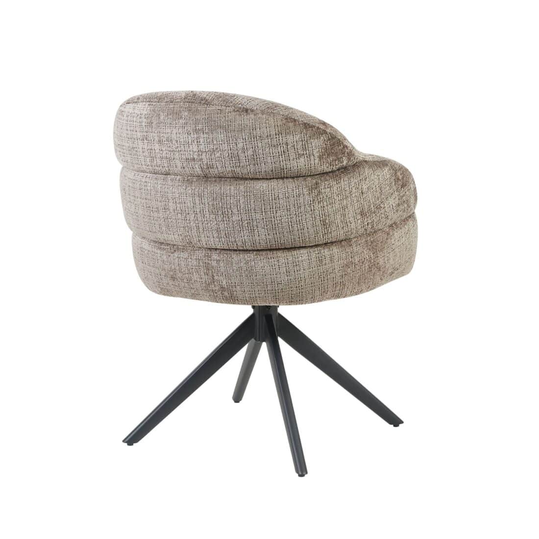 Starfurn Draaibare Eetkamerstoel Bella Clay Poot Zwart