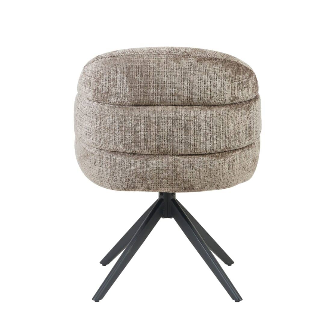 Starfurn Draaibare Eetkamerstoel Bella Clay Poot Zwart