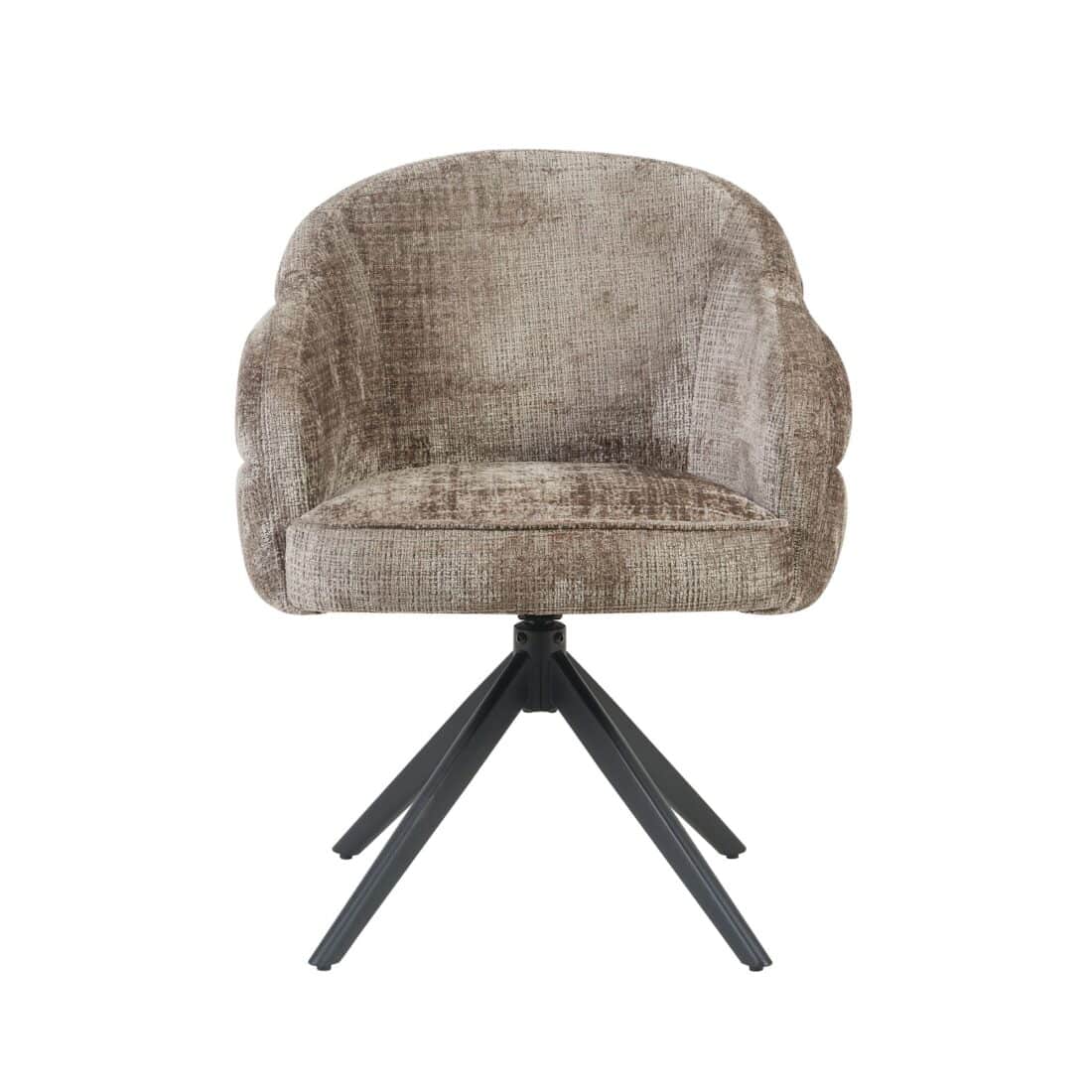 Starfurn Draaibare Eetkamerstoel Bella Clay Poot Zwart