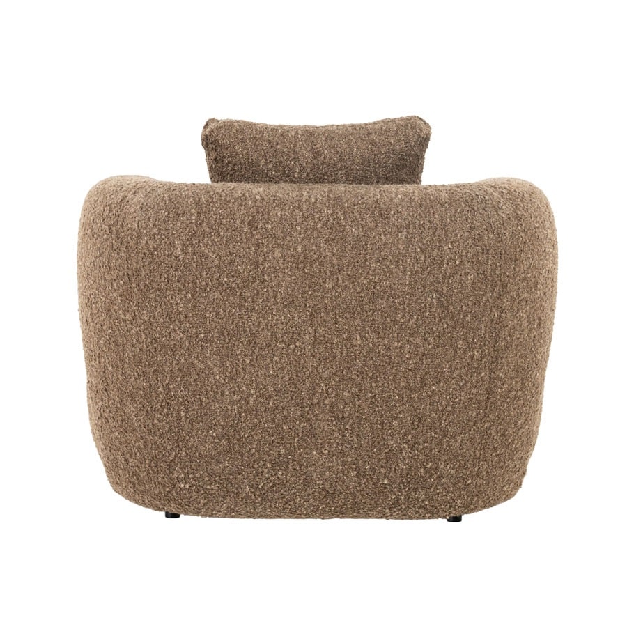 achterkant Eleonora fauteuil Bruno met arm bruin
