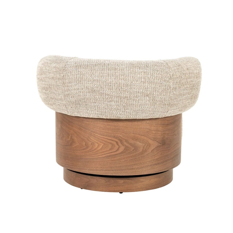 achterkant Eleonora fauteuil Nila draaibaar met arm taupe