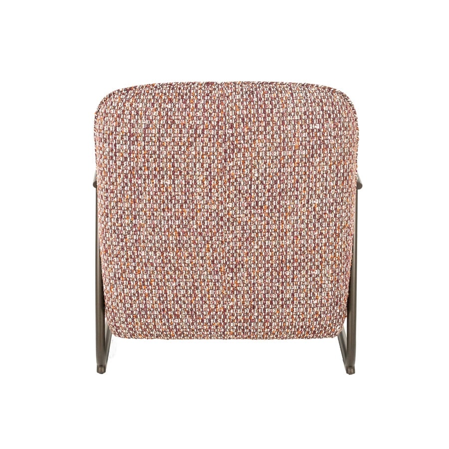 achterkant Eleonora fauteuil Norel met arm rood achterkant Eleonora fauteuil Norel met arm rood