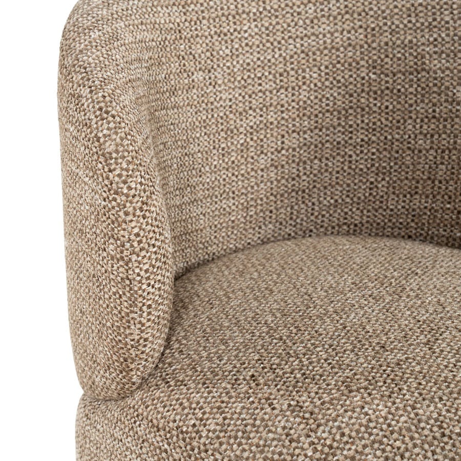 detailfoto Eleonora eetkamerstoel Sulo draaibaar bruin