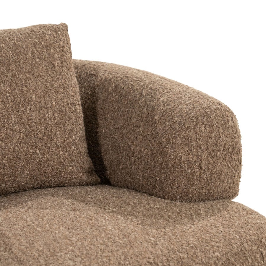 detailfoto Eleonora fauteuil Bruno met arm bruin