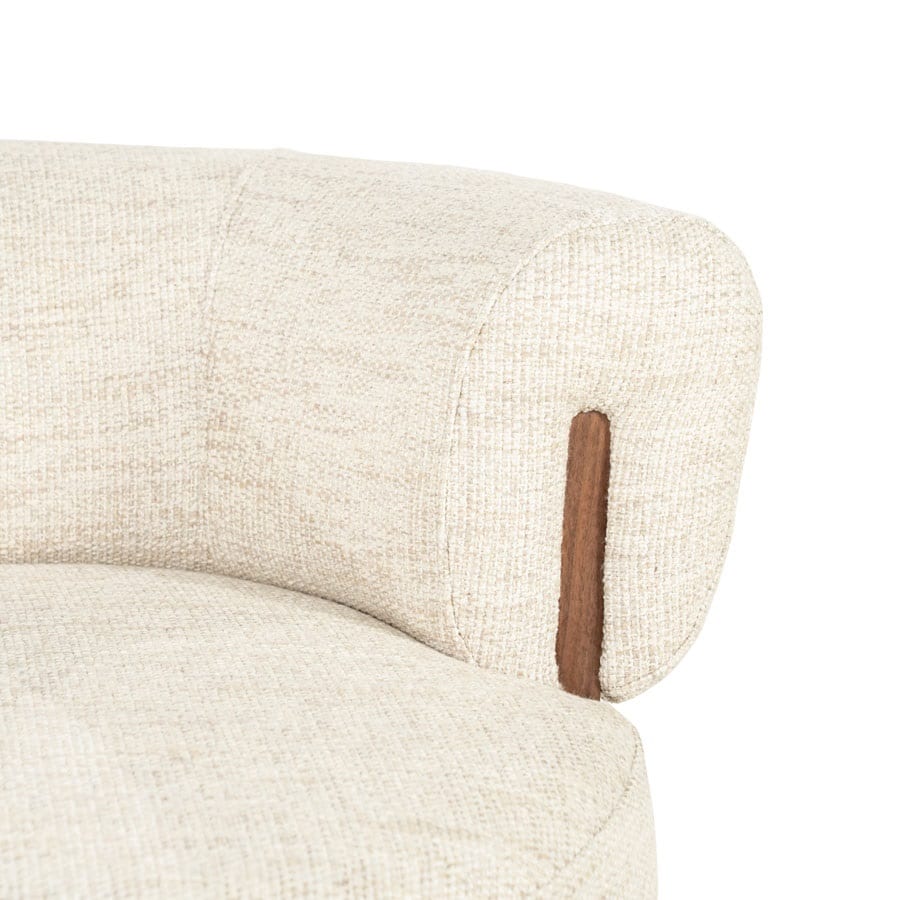 detailfoto Eleonora fauteuil Nila draaibaar met arm beige