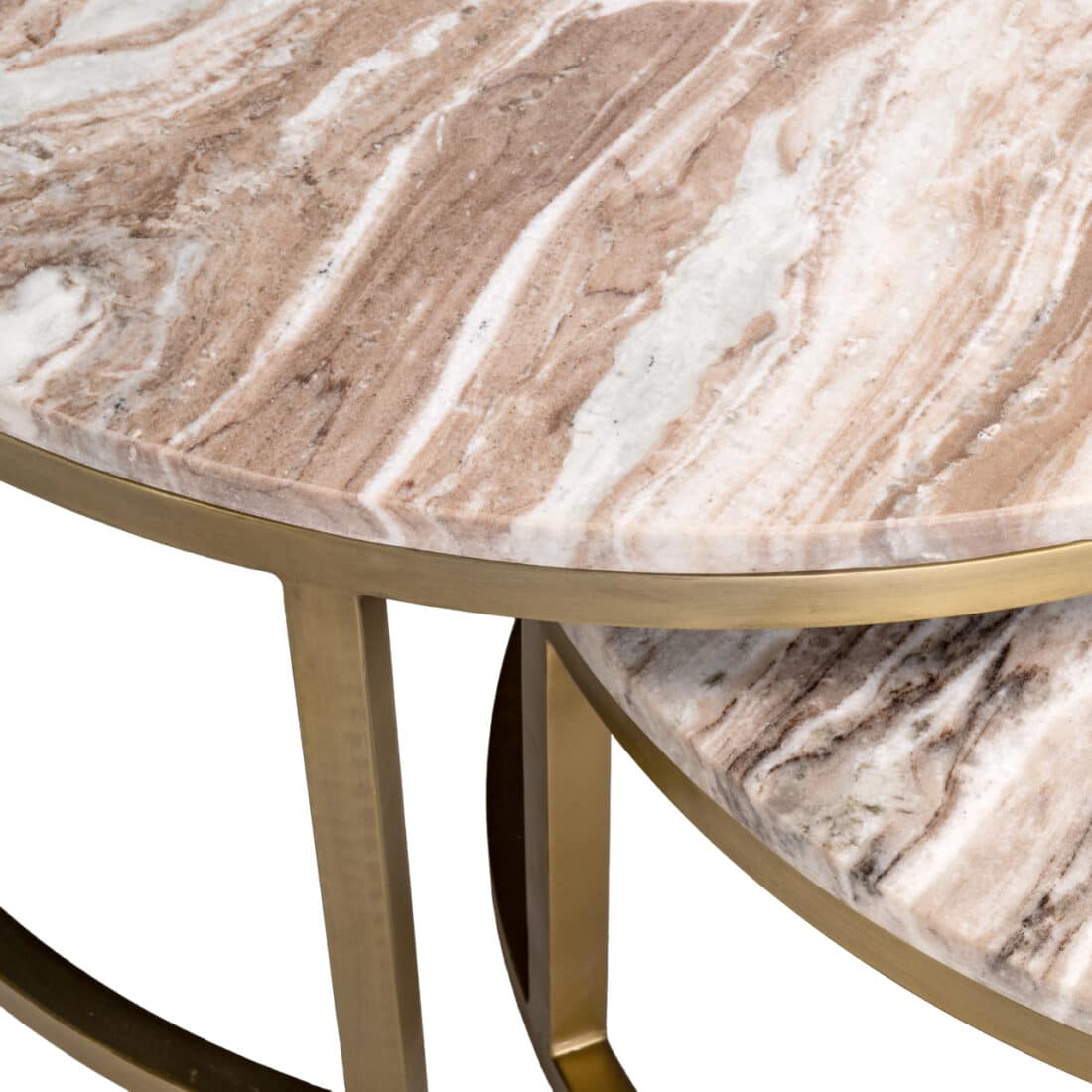 detailfoto Richmond Interiors salontafel Bottega set van 2 marmer