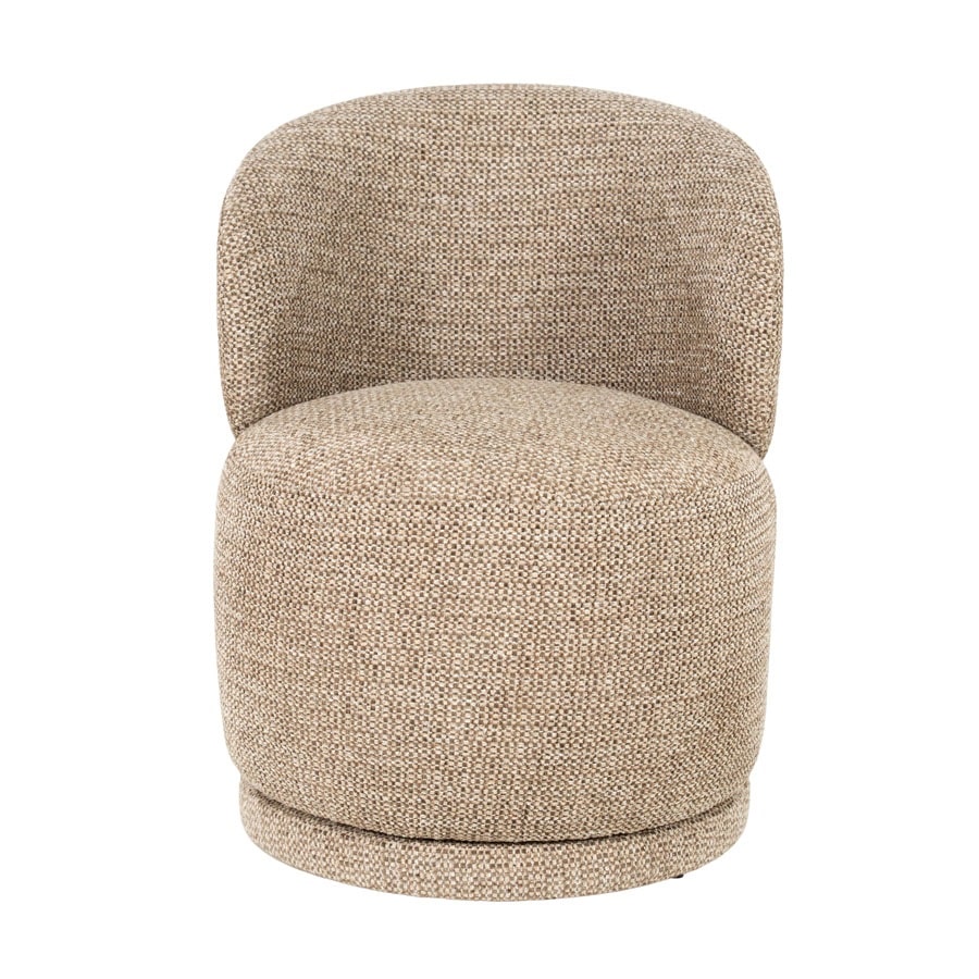 voorkant Eleonora eetkamerstoel Sulo draaibaar bruin