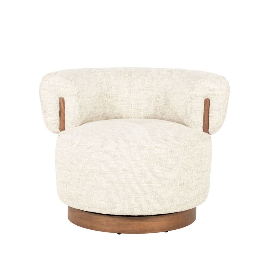 voorkant Eleonora fauteuil Nila draaibaar met arm beige
