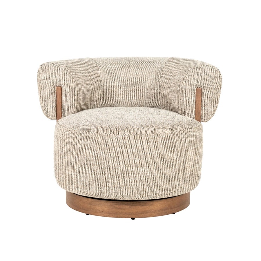 voorkant Eleonora fauteuil Nila draaibaar met arm taupe