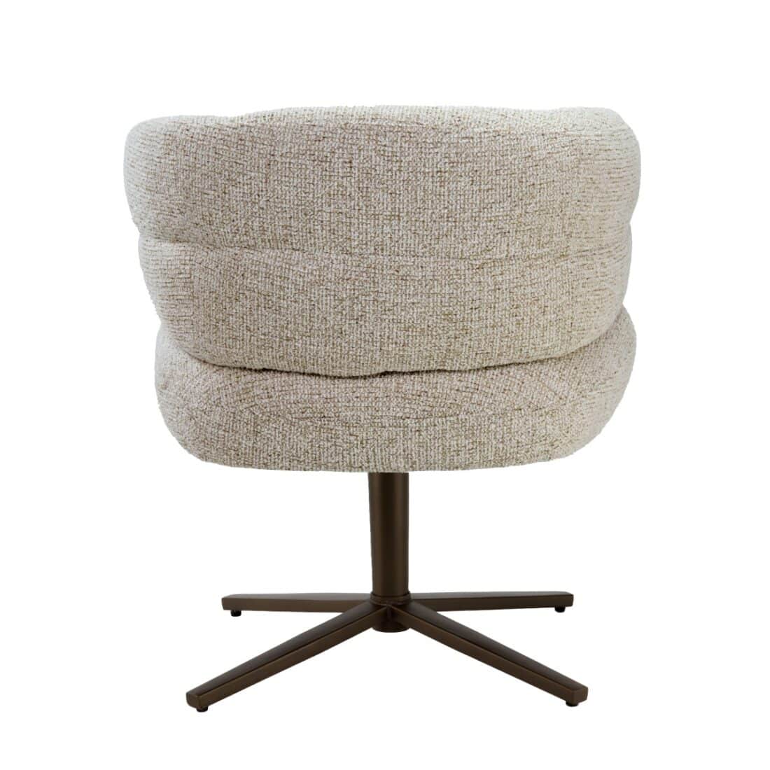 Livingfurn Eetkamerstoel Blake Draaibaar Beige
