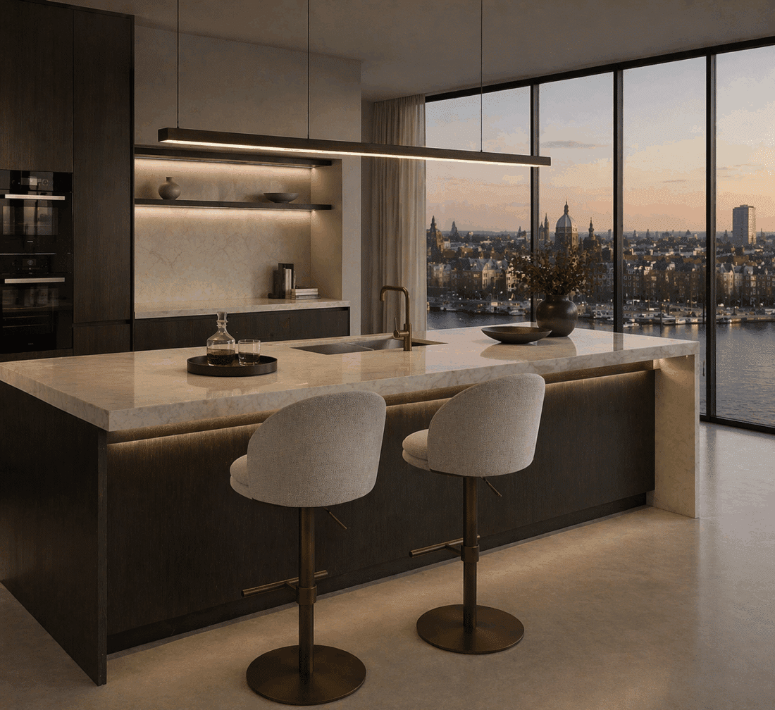 Richmond Interiors Barstoel Vesper Draaibaar Mocca