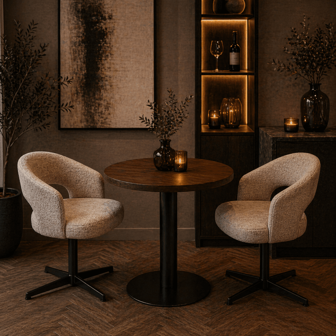 Richmond Interiors bistrotafel Baldwin 80 cm rond mangohout