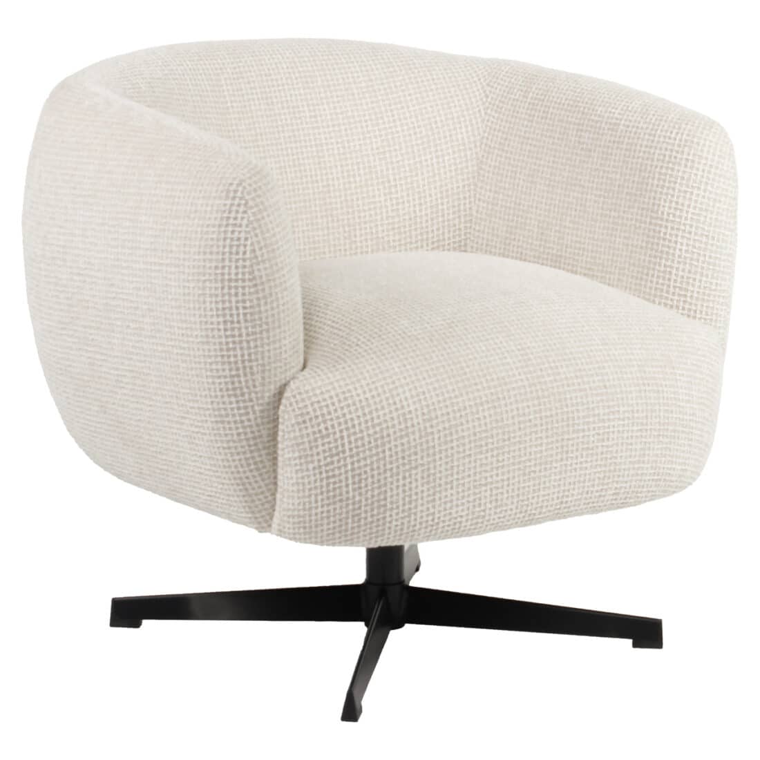 Richmond Interiors draaifauteuil Estelle beige blockweave
