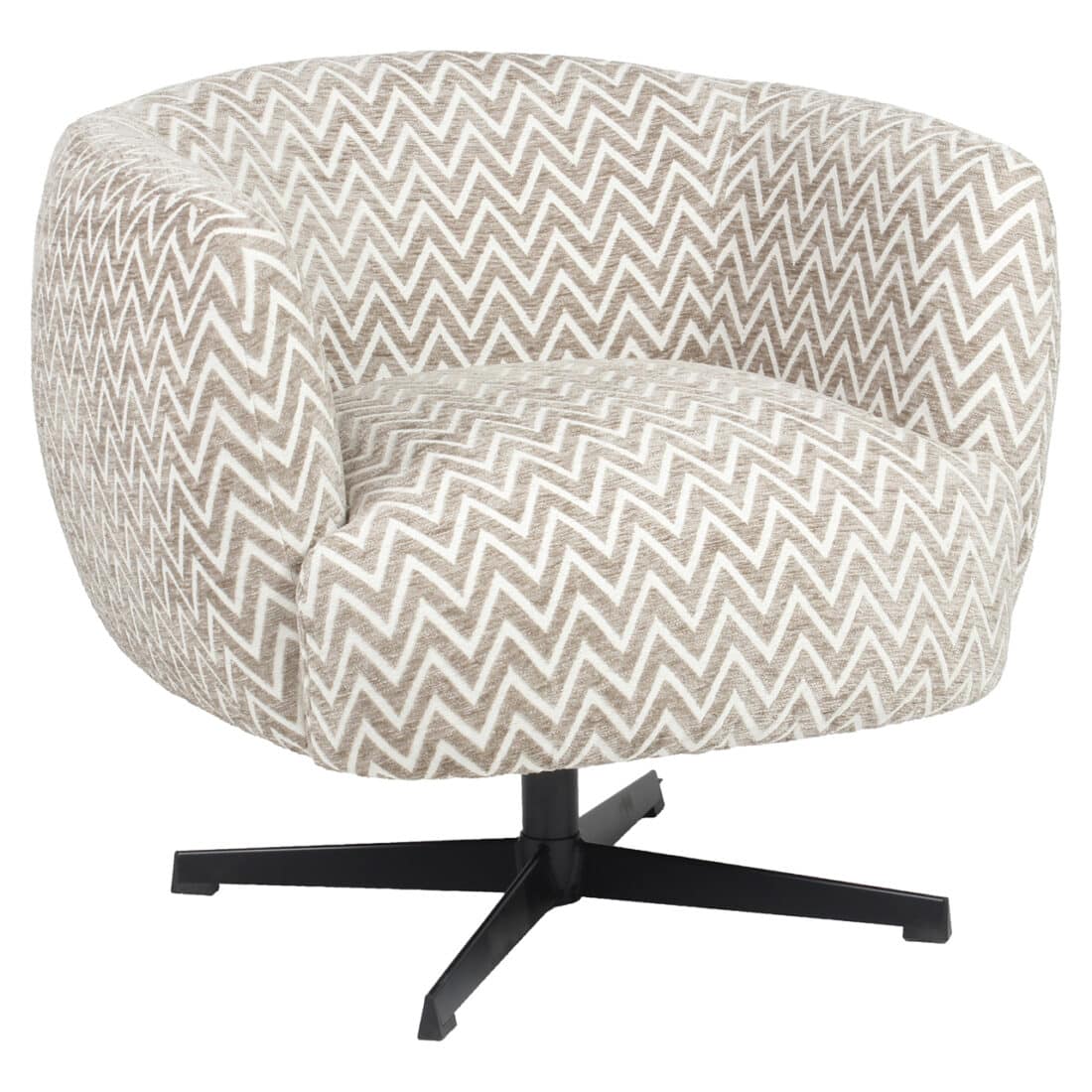 Richmond Interiors draaifauteuil Estelle sand chevron