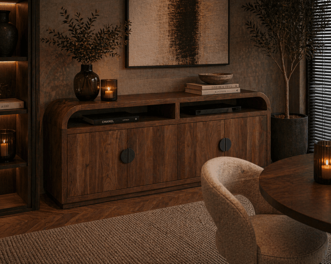 Richmond Interiors dressoir Baldwin 180x45x80 cm mangohout