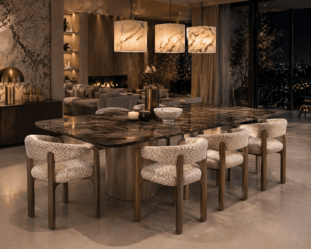 Richmond Interiors eetkamerstoel Contigo met arm natural geo