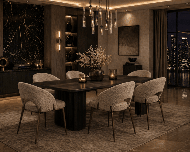 Richmond Interiors eetkamerstoel Kenzi mocca