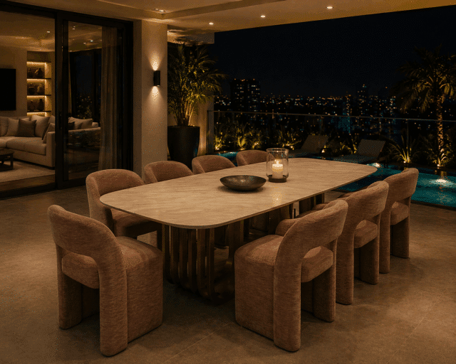 Richmond Interiors eetkamerstoel Soho met arm mocha mousse