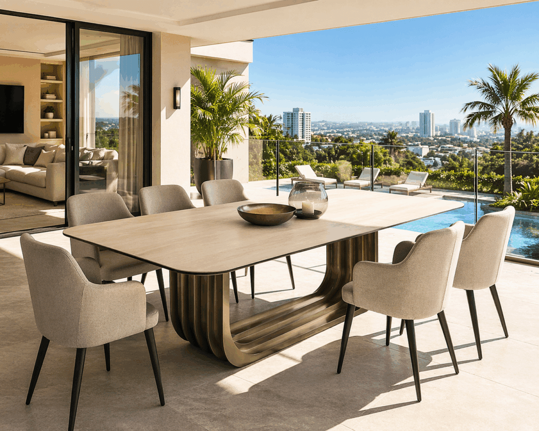 Richmond Interiors eettafel Maxfield 230x100x75 cm keramiek