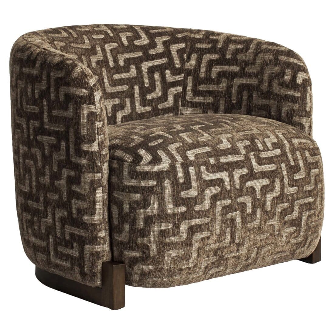Richmond Interiors fauteuil Hannah met arm brown labyrinth