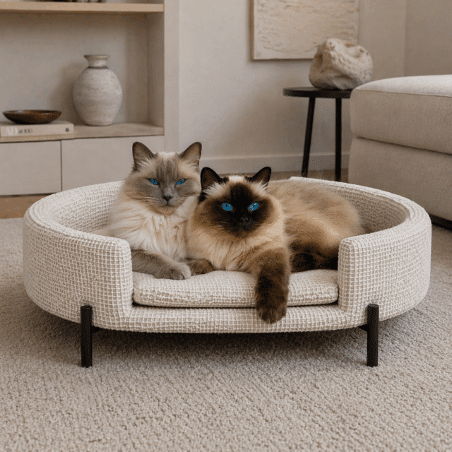 Richmond Interiors huisdierenbed Dolly beige blockweave