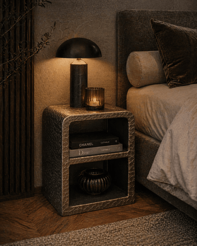 Richmond Interiors Nachtkastje Dorma Brons 45x35x55 Cm Metaal