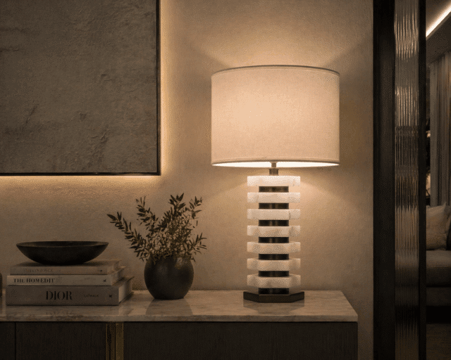 Richmond Interiors tafellamp 35,5x35,5x63,5 cm Haspen marmer