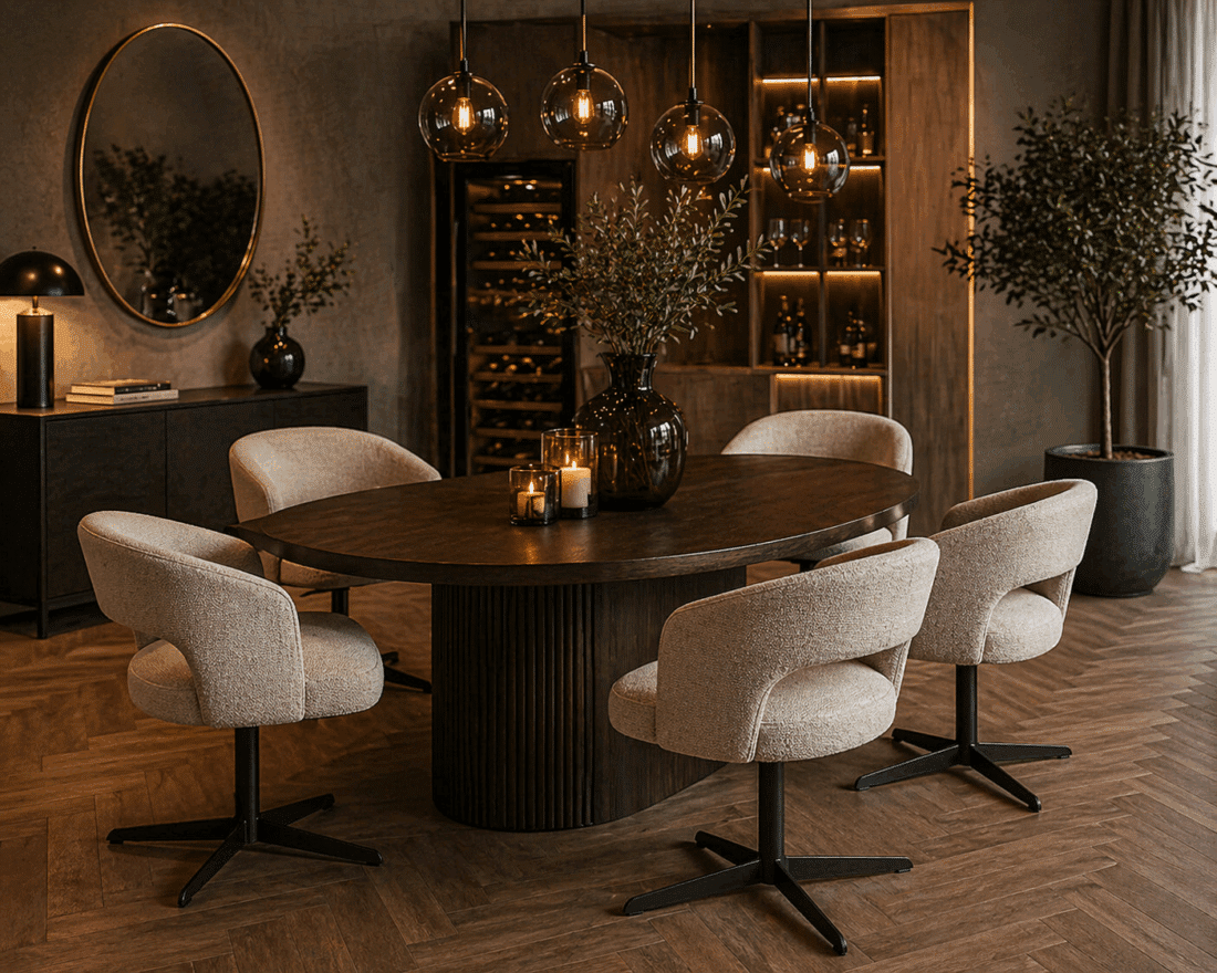 Richmond interiors eetkamerstoel Blanca draaibaar met arm natural