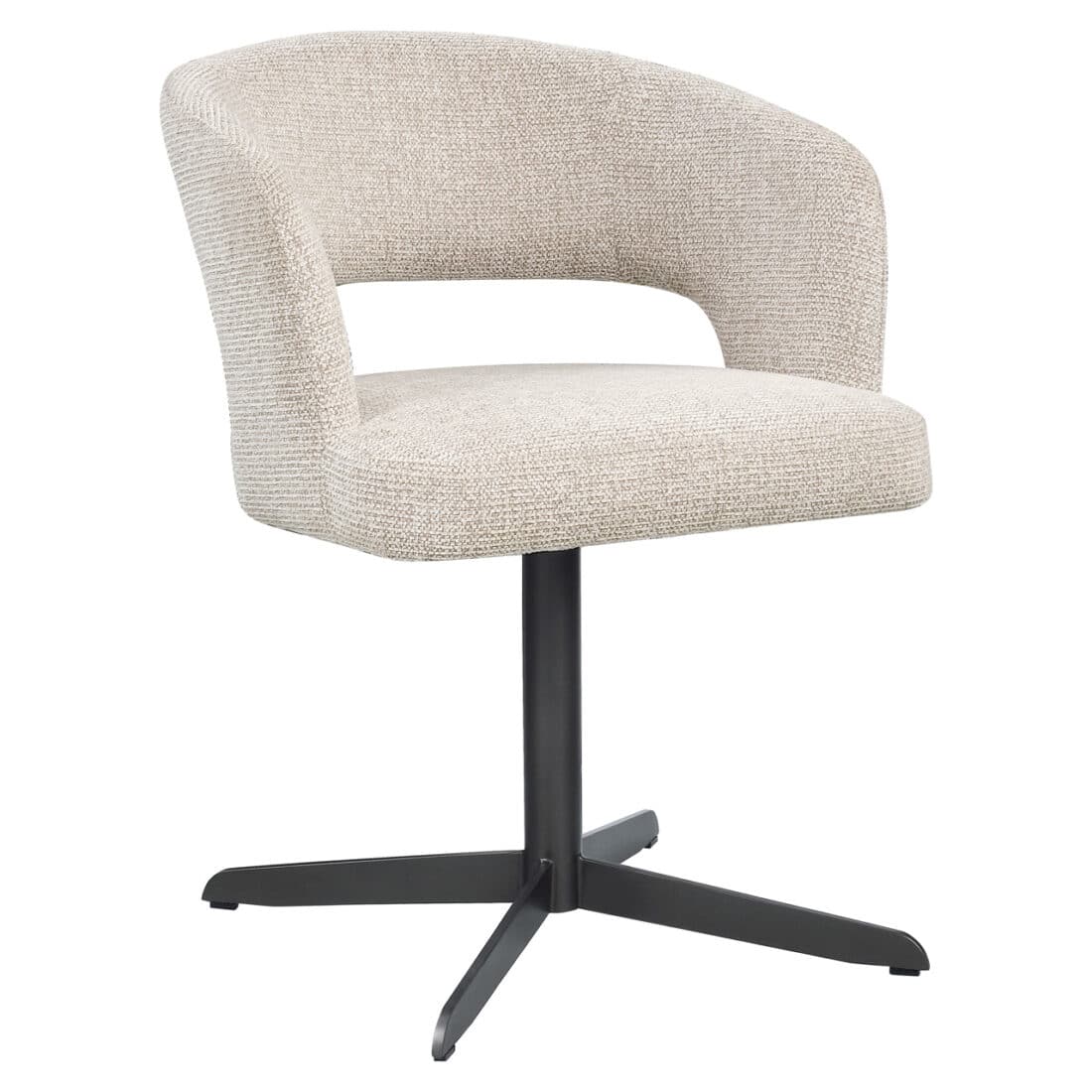 Richmond interiors eetkamerstoel Blanca draaibaar met arm natural