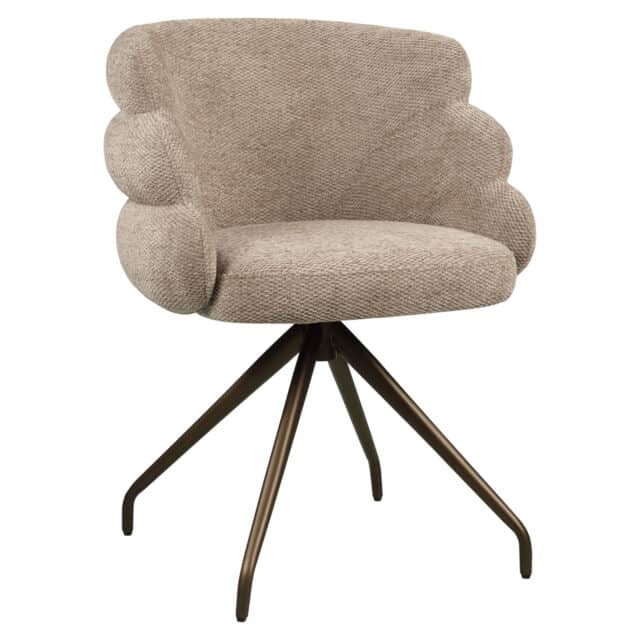 Richmond interiors eetkamerstoel Kayla draaibaar mocca