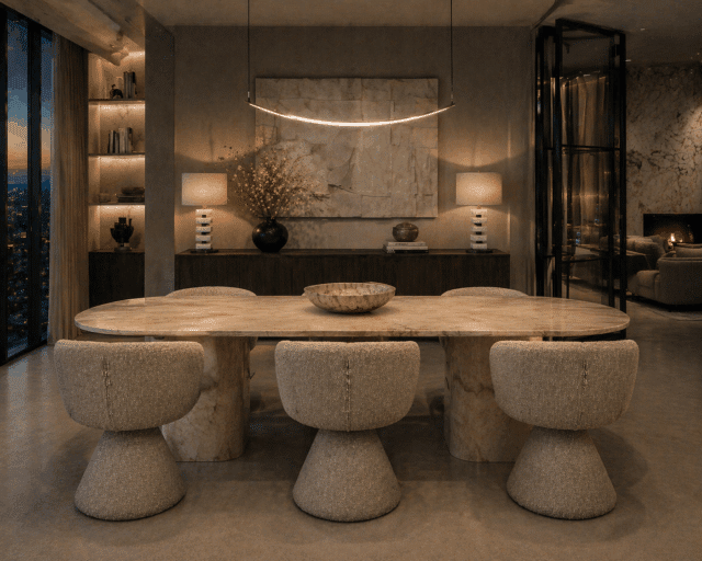 Richmond interiors eetkamerstoel Madeline draaibaar met arm mocca