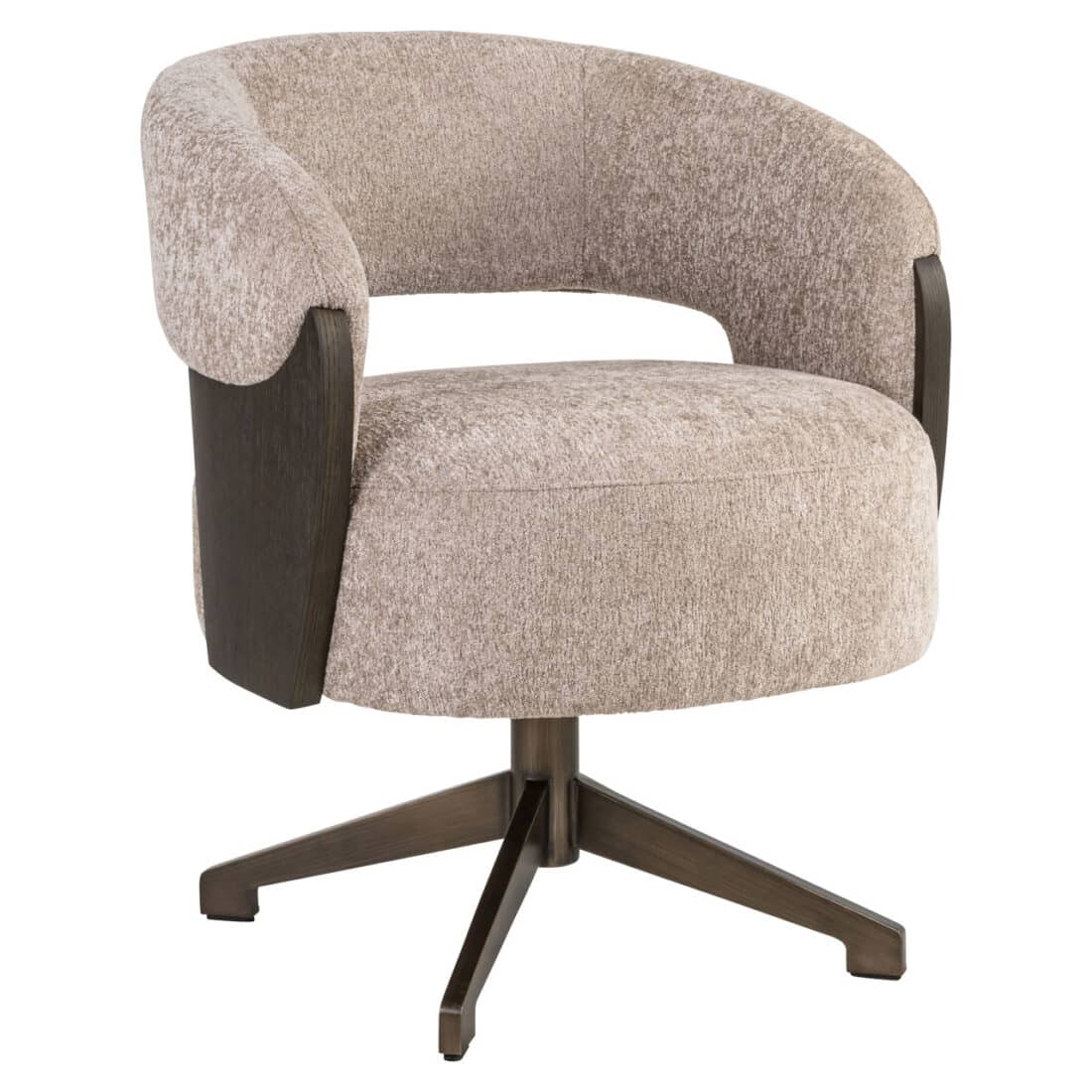 Richmond Interiors Eetkamerstoel Pollux Draaibaar Met Arm Sand