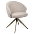 Richmond interiors eetkamerstoel Zendaya draaibaar met arm bruin
